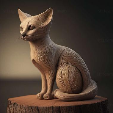 3D model Burmilla cat (STL)